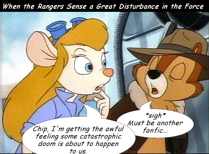 Gadget: Chip, why does Dale have that gap between his teeth?
Chip: Oh, that was the year when he was on that Koo Koo Kola binge of his and insisted on using a straw. Pushed 'em right apart.