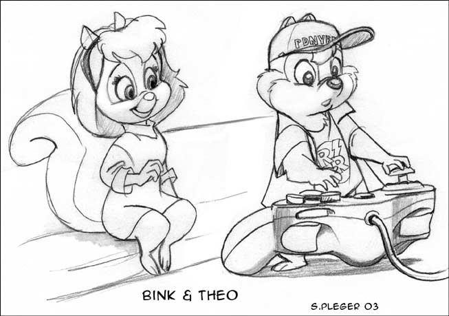 Bink and Theo concept art