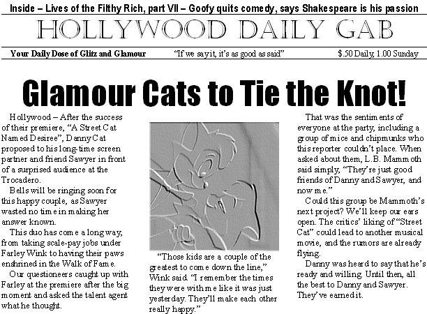 Glamour Cats to Tie the Knot!